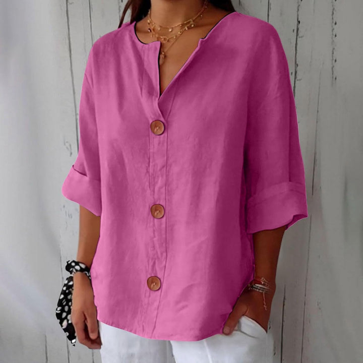 Victoria – Hazel Summer Linen Blouse