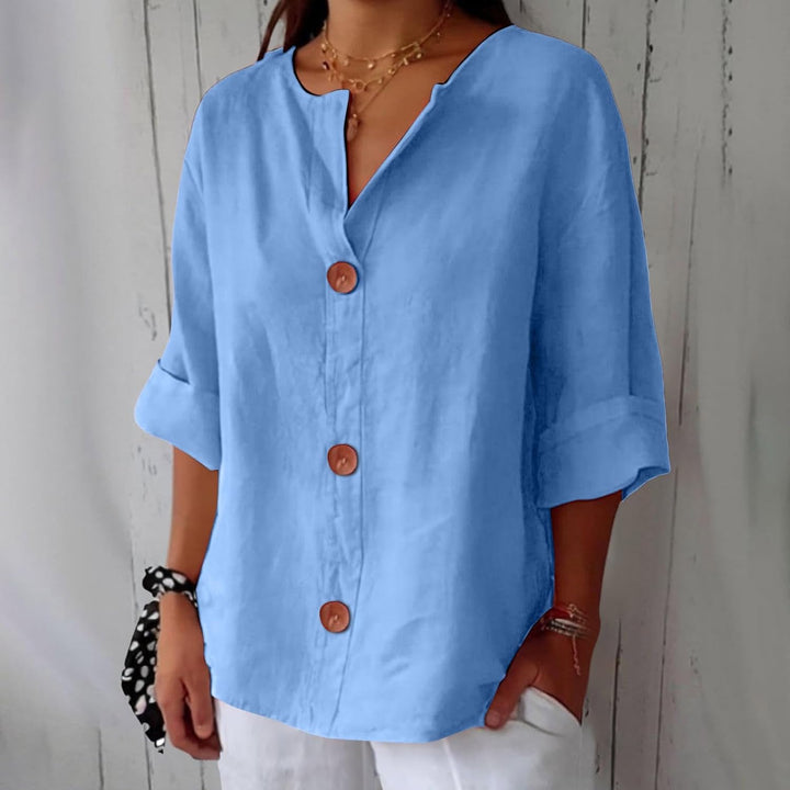 Victoria – Hazel Summer Linen Blouse