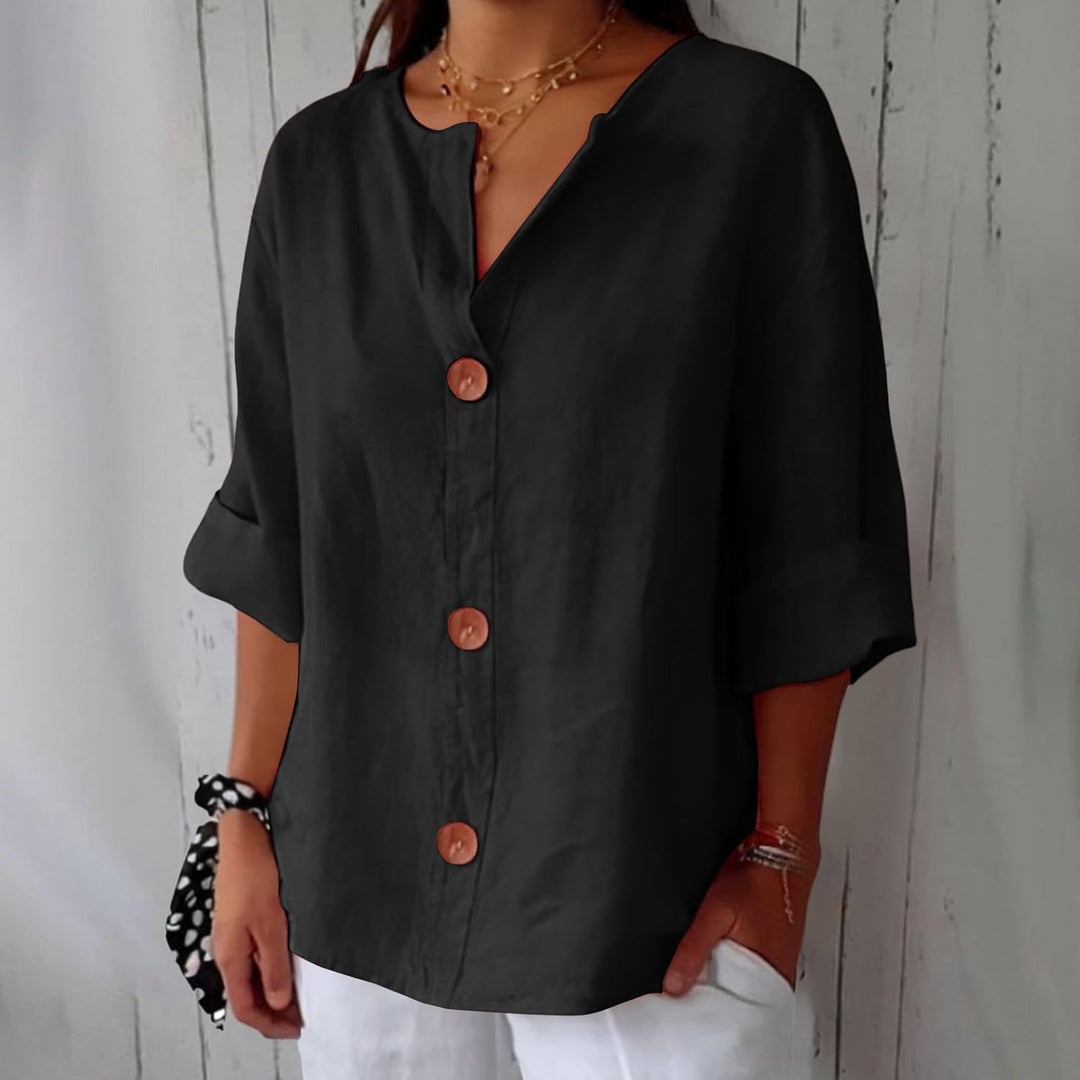 Victoria – Hazel Summer Linen Blouse