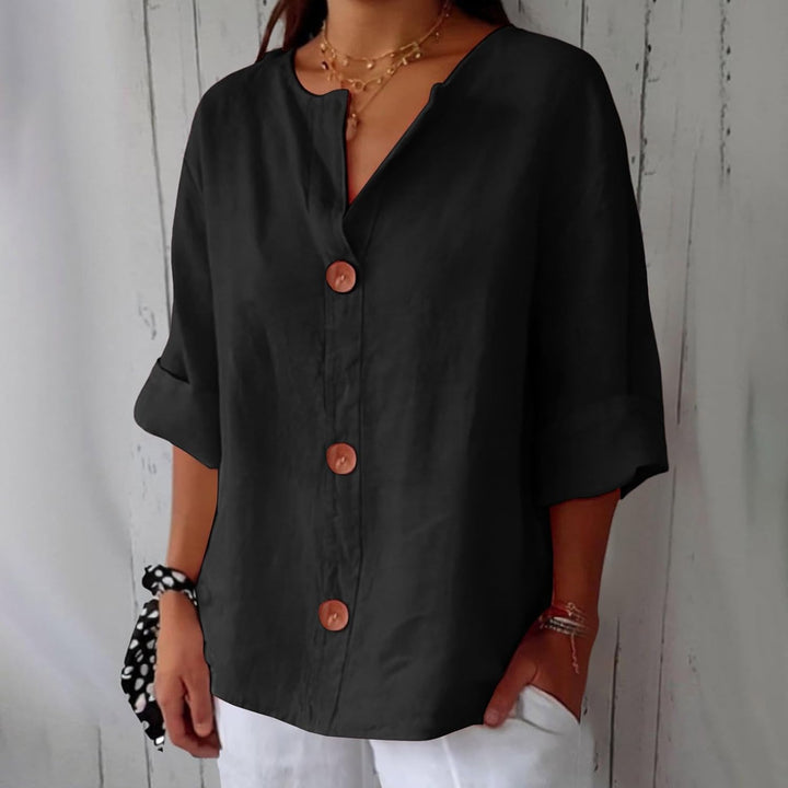 Victoria – Hazel Summer Linen Blouse