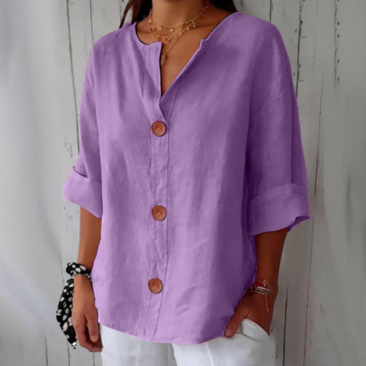 Victoria – Hazel Summer Linen Blouse