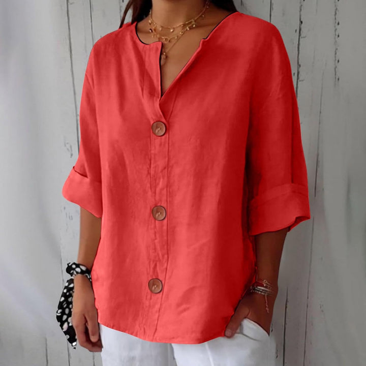 Victoria – Hazel Summer Linen Blouse