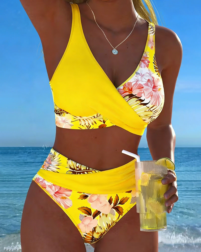 Julie – Floral Contrast Bikini