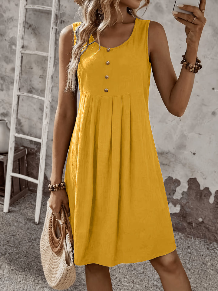 Katherine – Summer Pleated Vest Dress