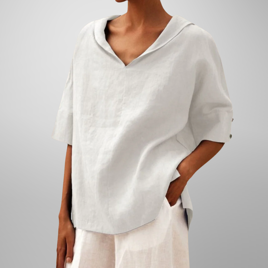 Emma – Relaxed V-Neck Top
