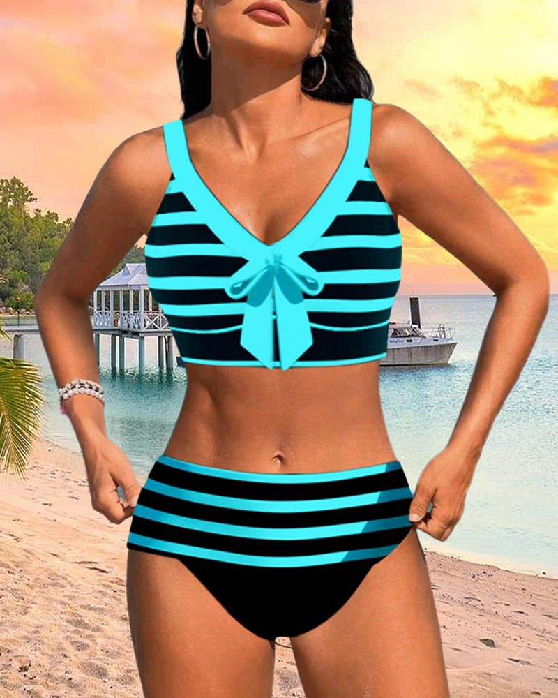 Jennifer – Striped High-Waist Bikini