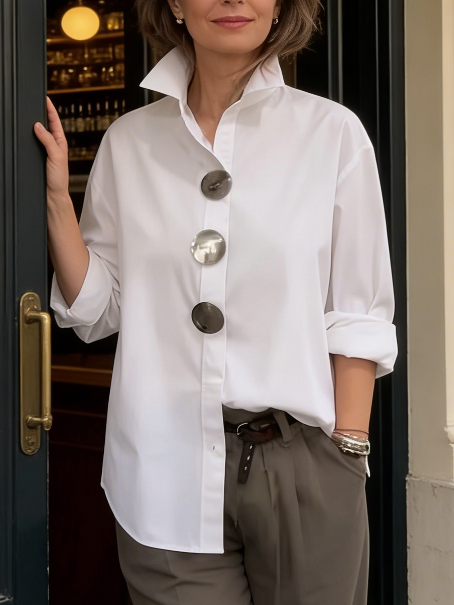 Kayla – Statement Button Blouse