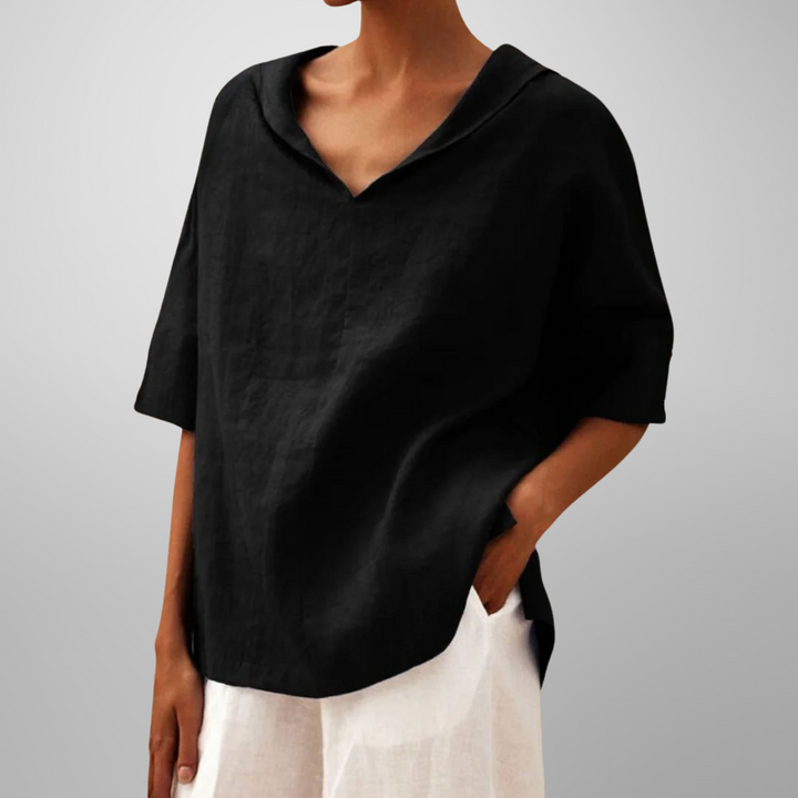 Emma – Relaxed V-Neck Top