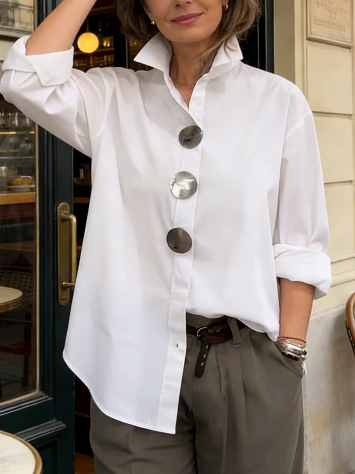 Kayla – Statement Button Blouse