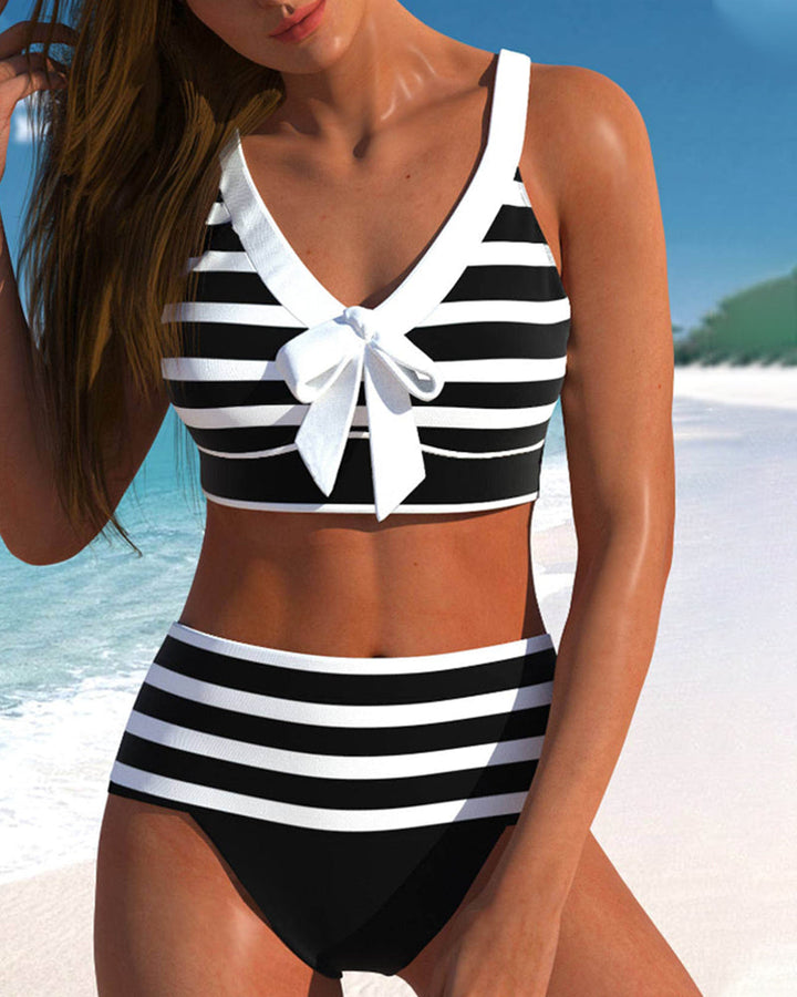 Jennifer – Striped High-Waist Bikini