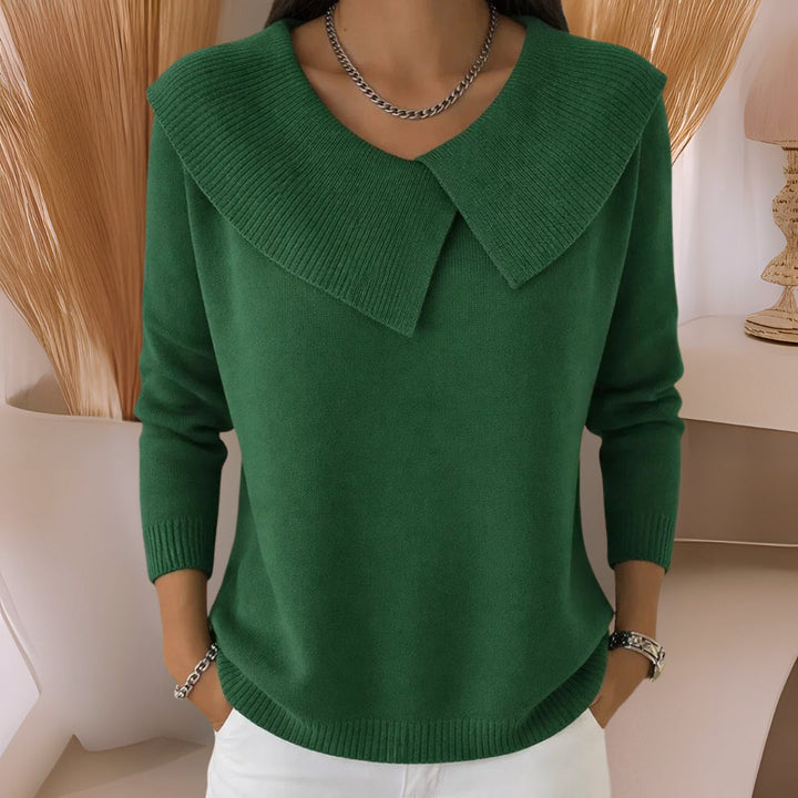 Angela – Knit Sweater Soft Collar
