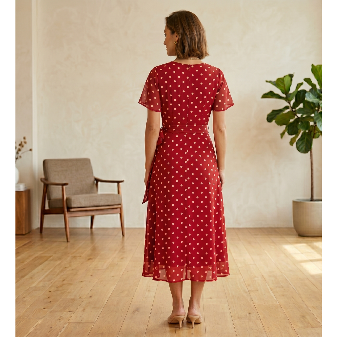 Melissa – Polka Dot Wrap Dress