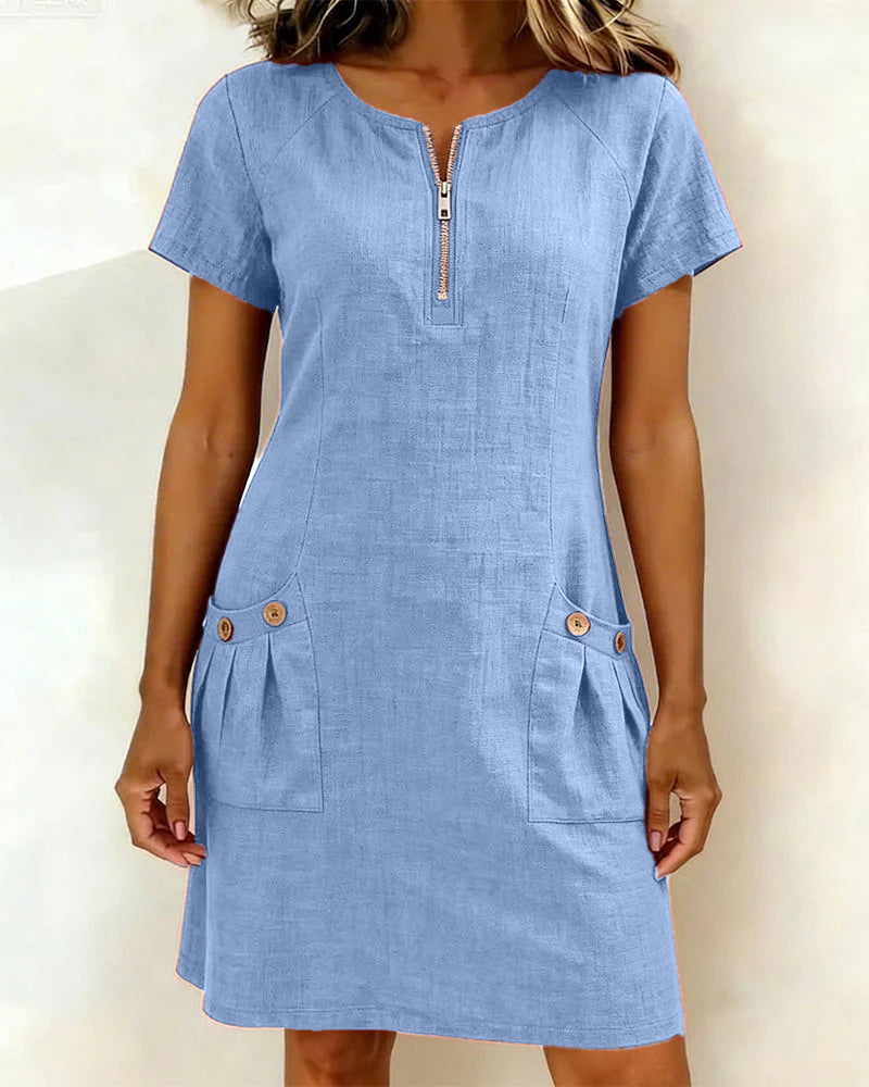Brenda – Elegant Zip Dress