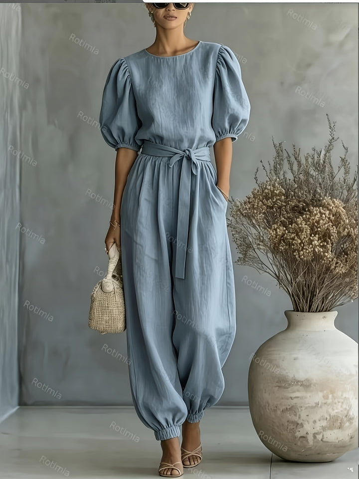 Judith – Bohemian Puff Sleeve Jumpsuit