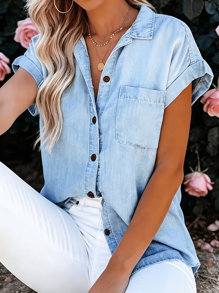 Catherine – Classic Denim Short Sleeve Shirt