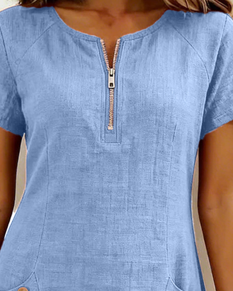 Brenda – Elegant Zip Dress