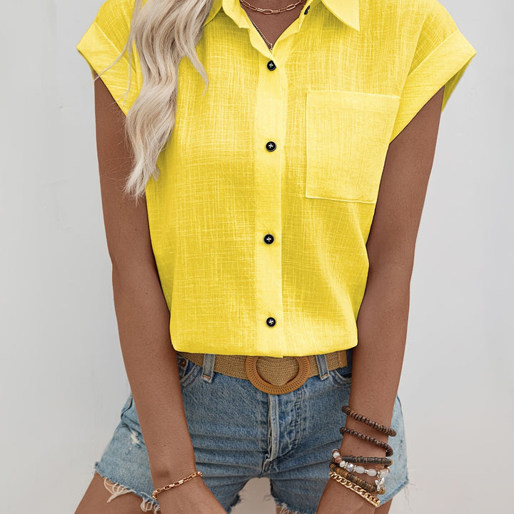 Teresa – Bamboo Stripe Sleeveless Blouse