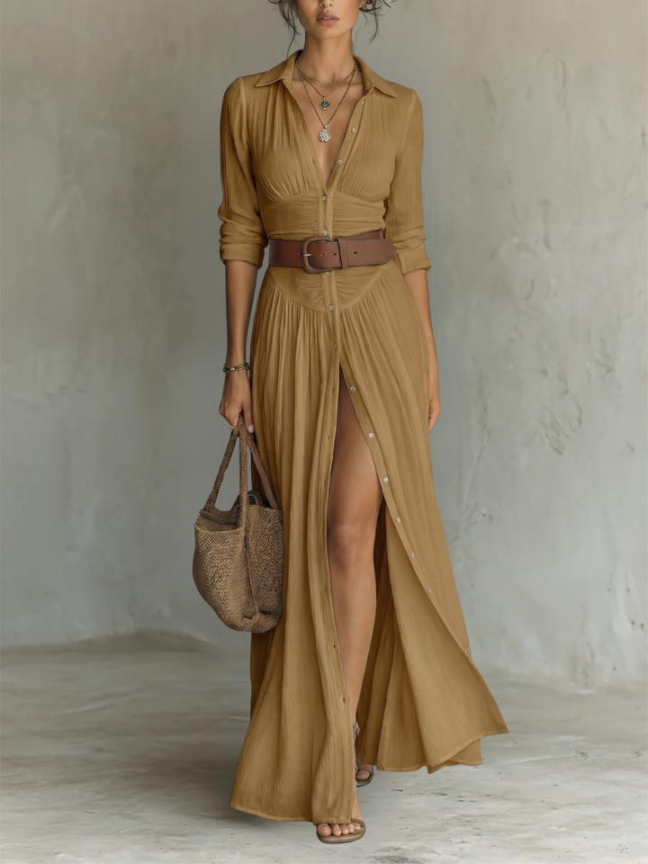 Cynthia – Long Sleeve Collared Dress