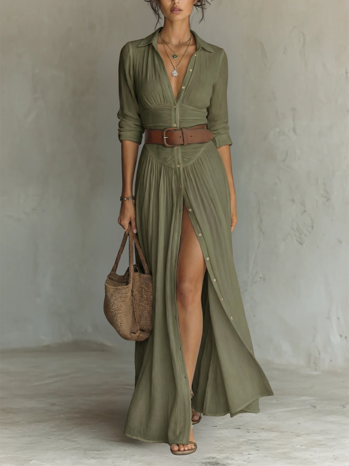 Cynthia – Long Sleeve Collared Dress