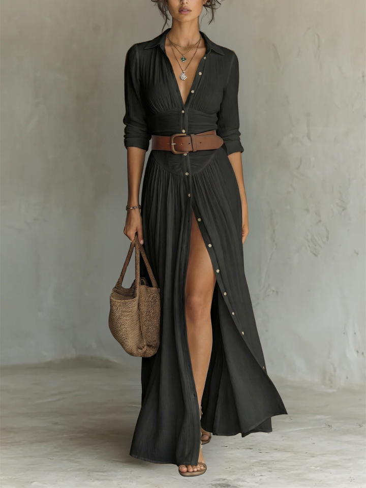 Cynthia – Long Sleeve Collared Dress