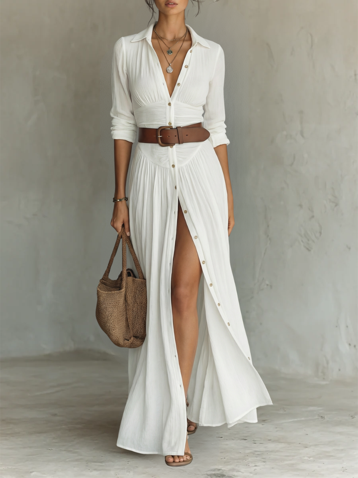 Cynthia – Long Sleeve Collared Dress