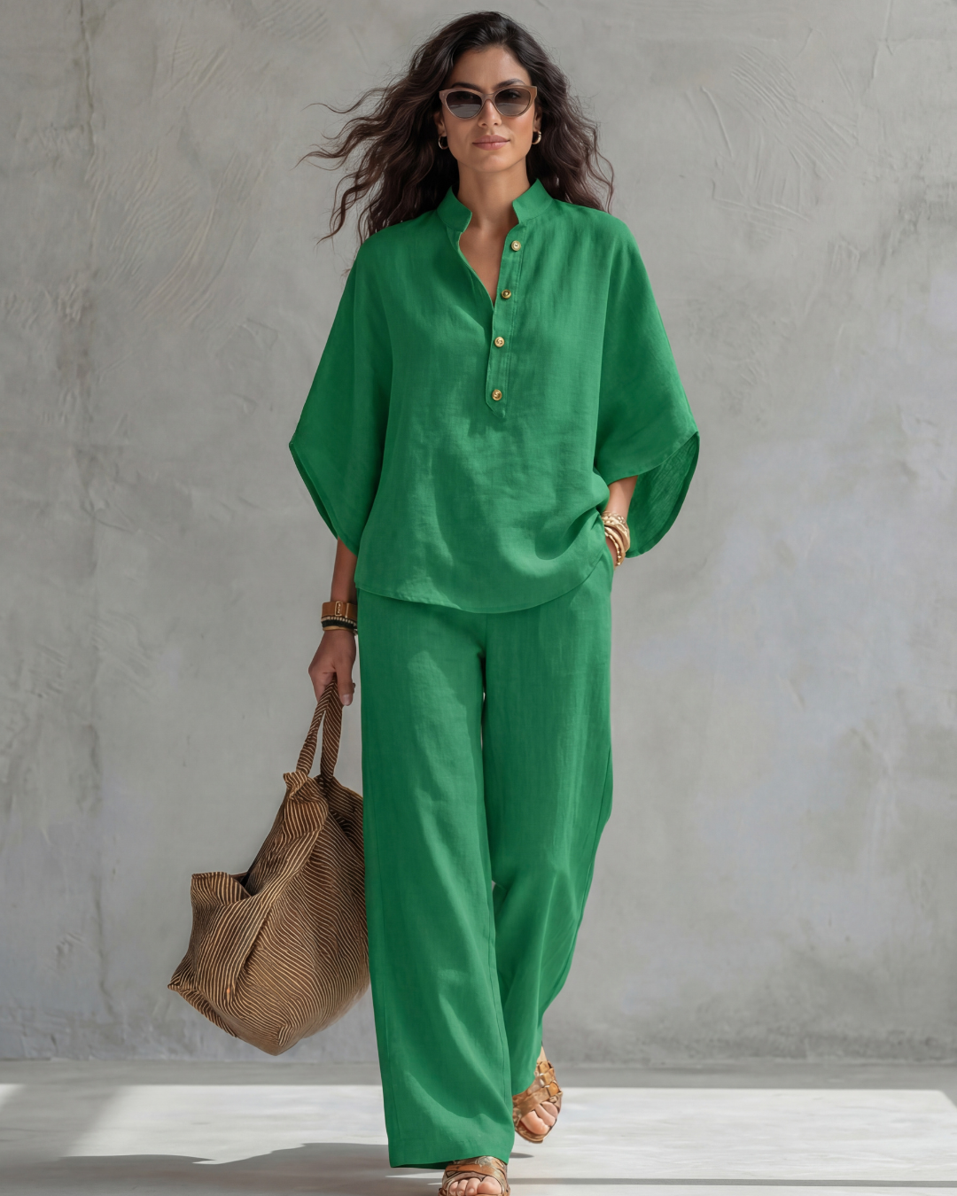 Brittany – Women's Cotton Linen Set
