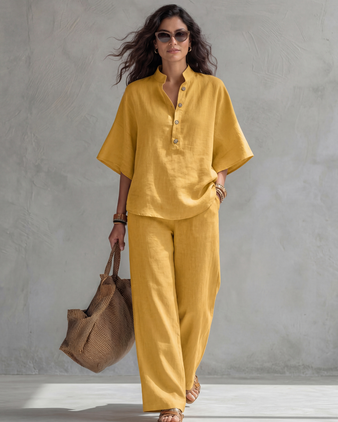 Brittany – Women's Cotton Linen Set