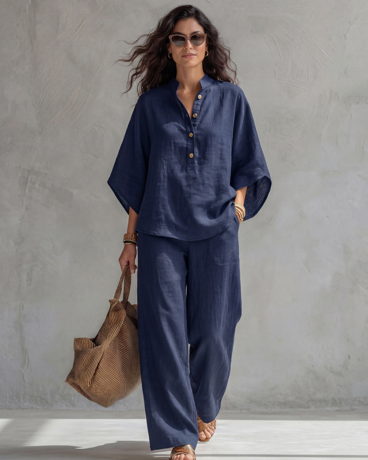 Brittany – Women's Cotton Linen Set