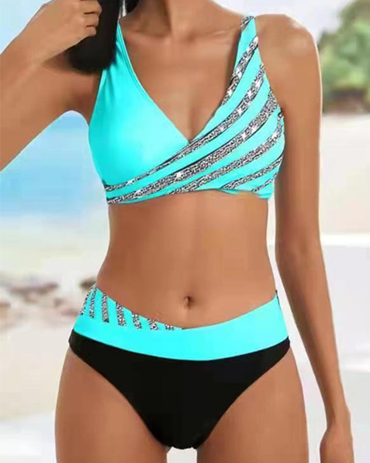 Sandra – Printed Bikini Warm Tones