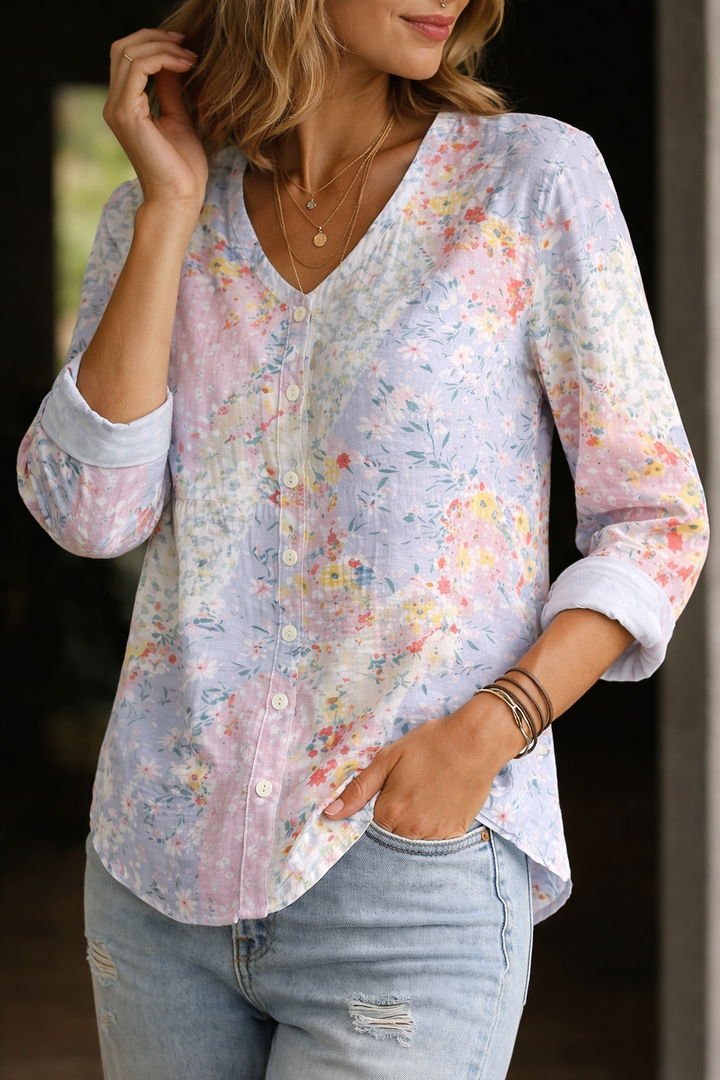 Carol – Floral Patch Blouse