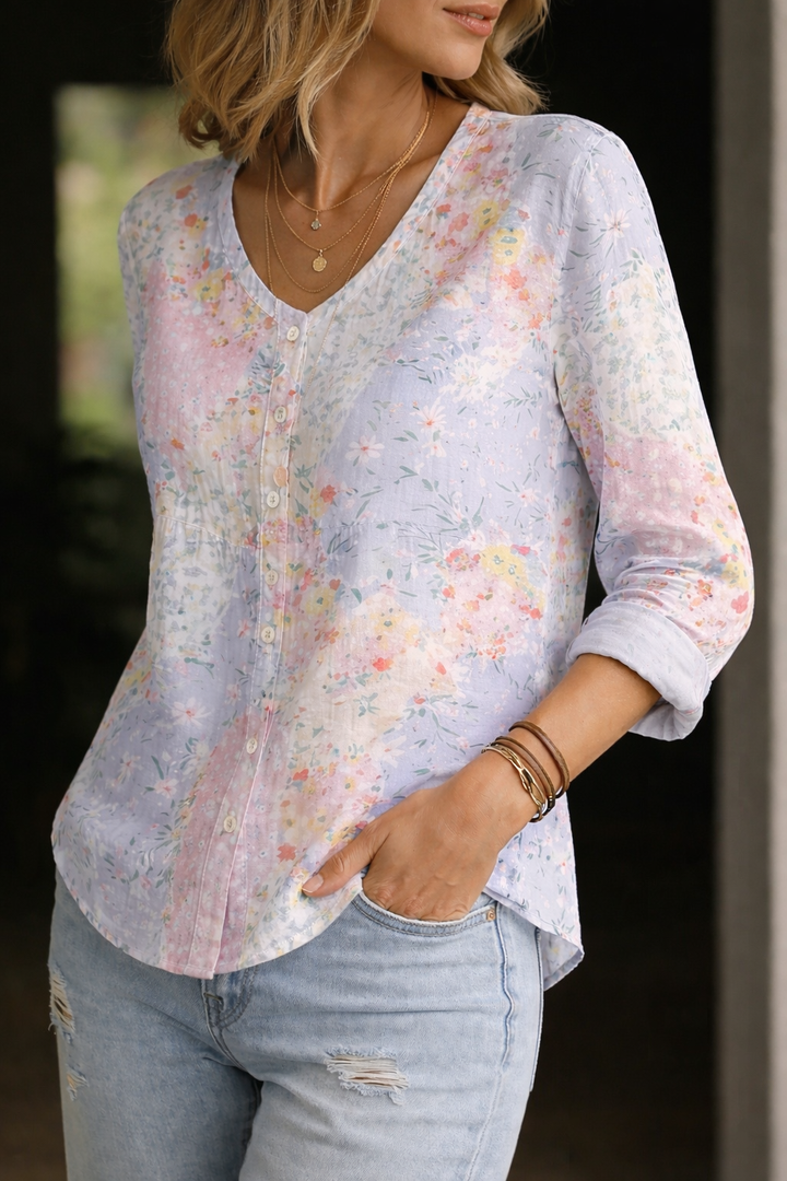 Carol – Floral Patch Blouse