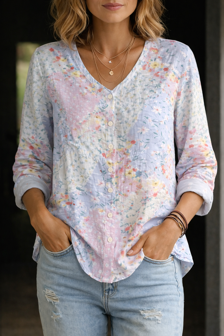 Carol – Floral Patch Blouse