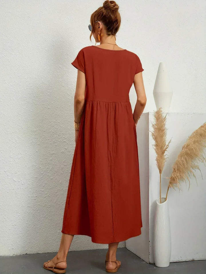 Ruth – Elegant Midi Fluid Dress