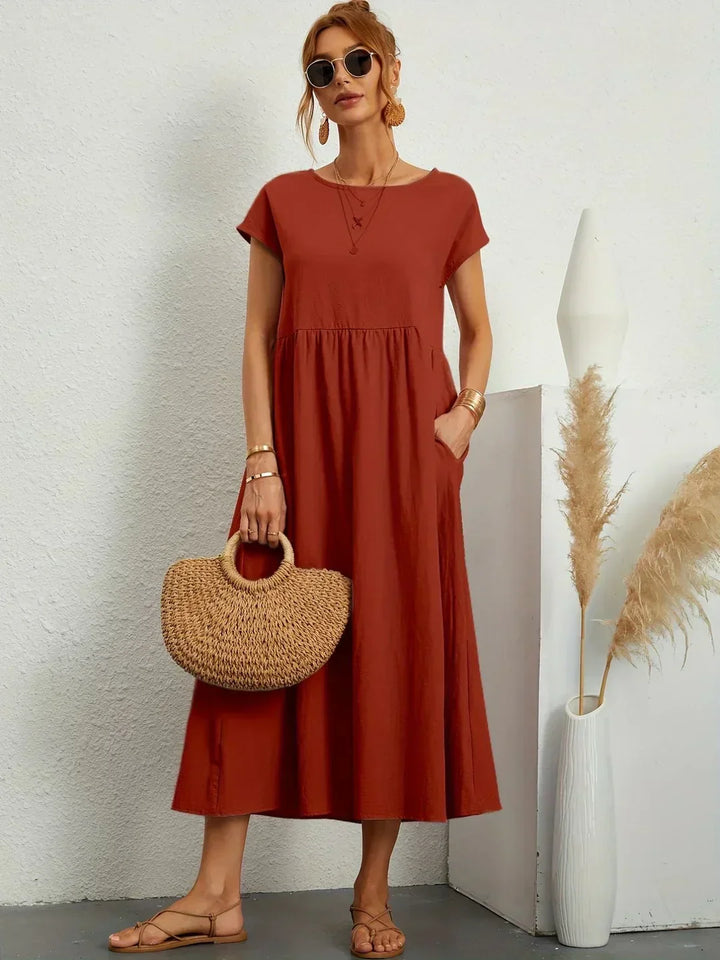 Ruth – Elegant Midi Fluid Dress