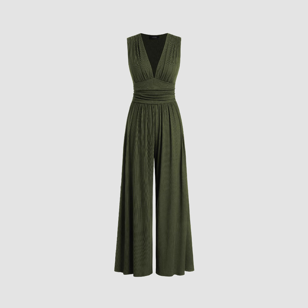 MARLOWE™ – Elegant Ruched Casual Jumpsuit