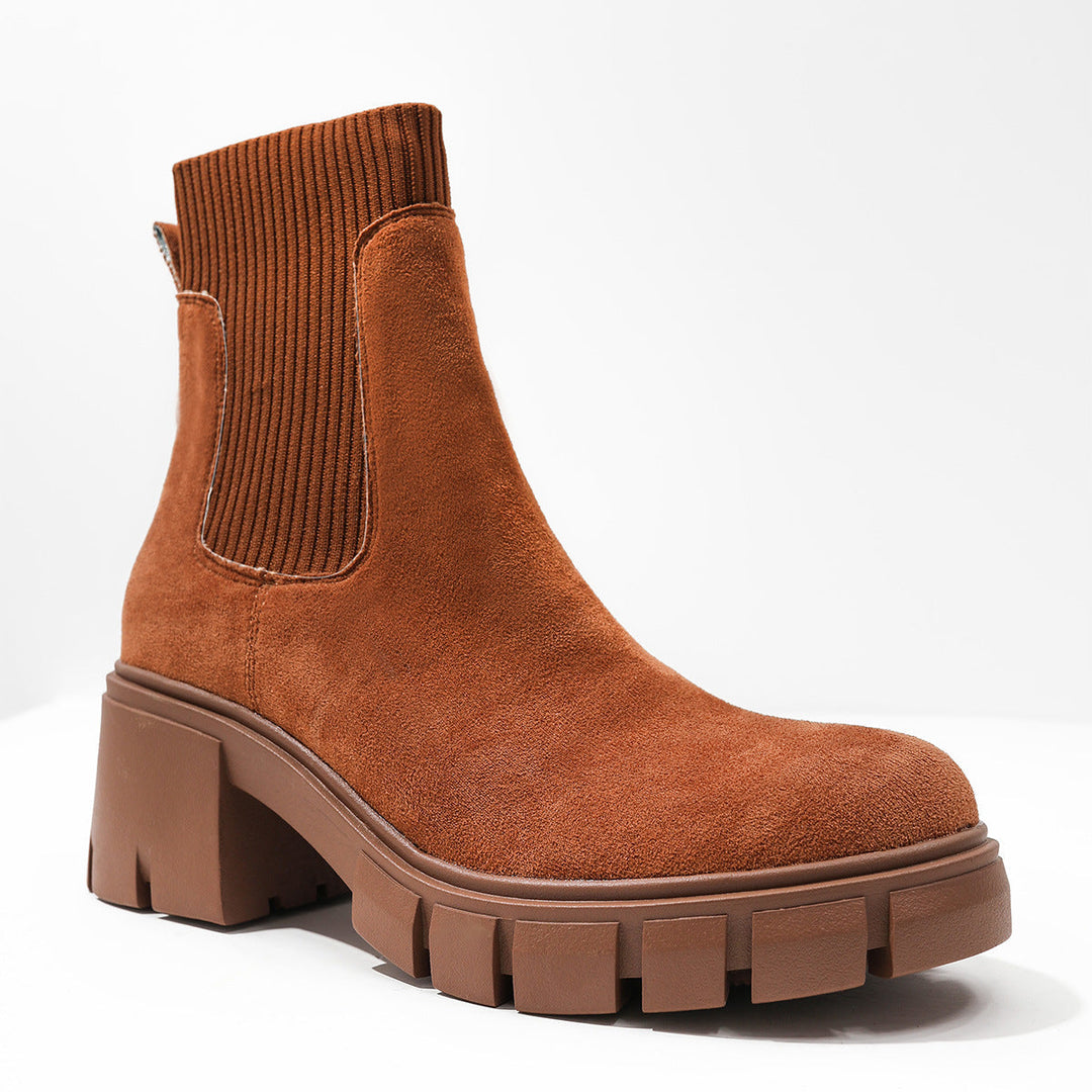 AVA™ - Women Chelsea Ankle Boots Chunky Slip On Booties