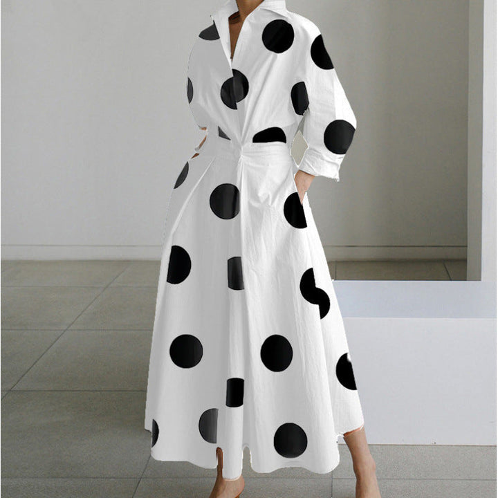 SOFER™ - Elegant Front Wrap Collared Maxi Dress