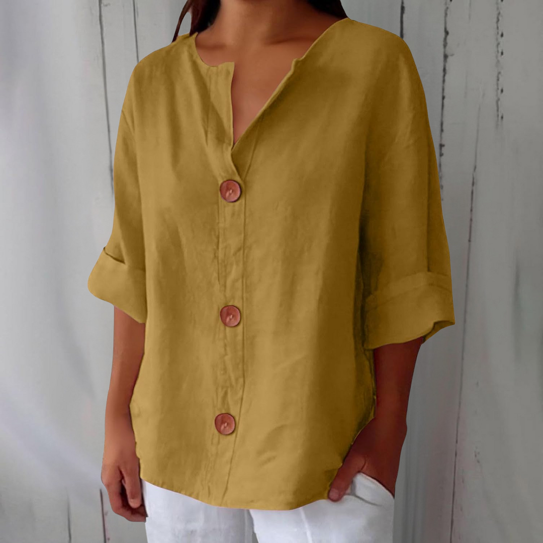 Victoria – Hazel Summer Linen Blouse
