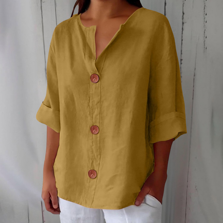 Victoria – Hazel Summer Linen Blouse