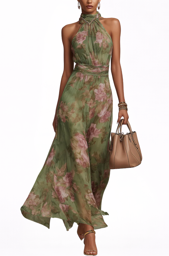 Charlotte – Floral Halter Dress
