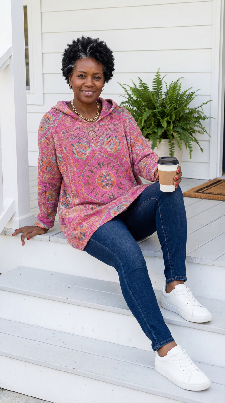 Linda – Retro Hooded Tunic