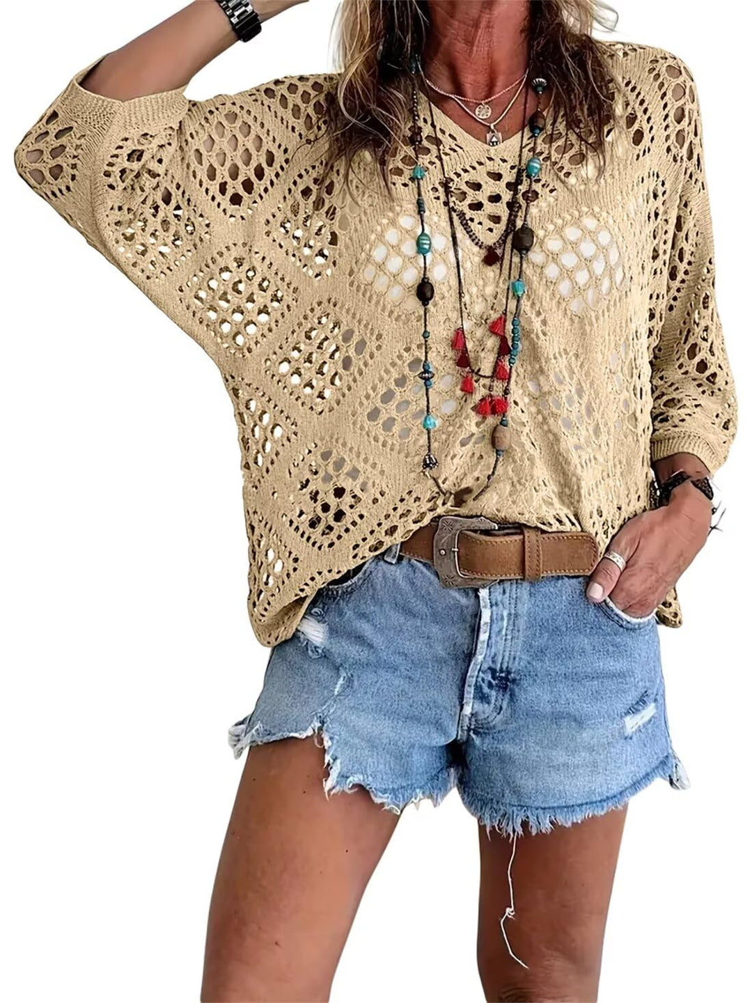 Nicole – Relaxed Jersey Openwork