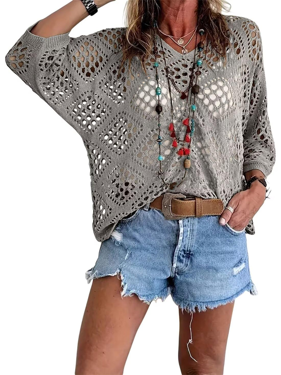 Nicole – Relaxed Jersey Openwork