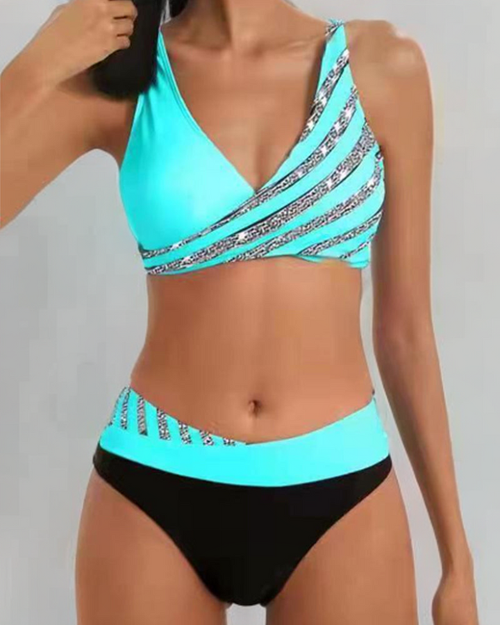 Sandra – Printed Bikini Warm Tones