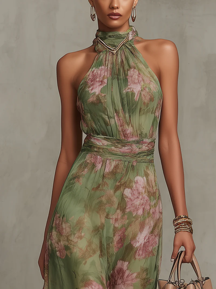 Charlotte – Floral Halter Dress