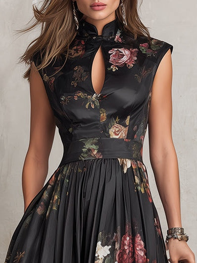 Hannah – Floral Pleated Midi Dress
