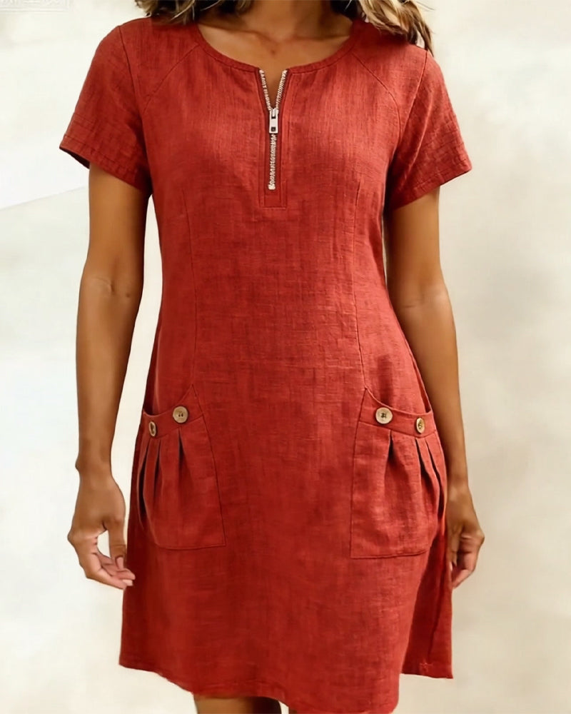 Brenda – Elegant Zip Dress