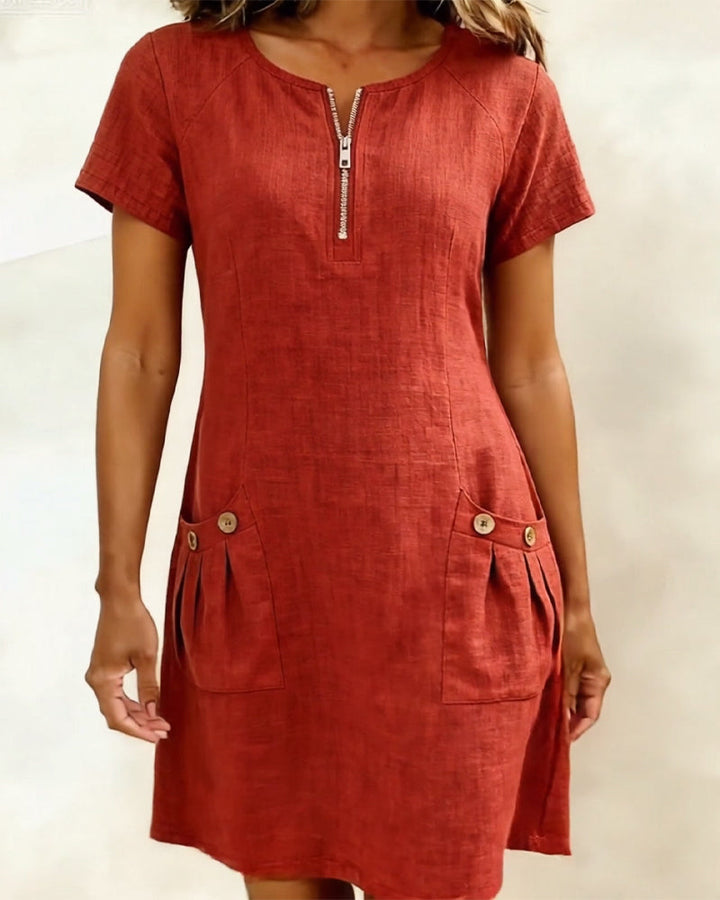 Brenda – Elegant Zip Dress