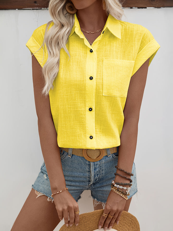 Teresa – Bamboo Stripe Sleeveless Blouse