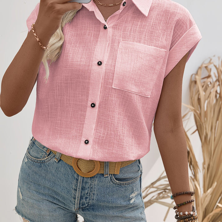 Teresa – Bamboo Stripe Sleeveless Blouse